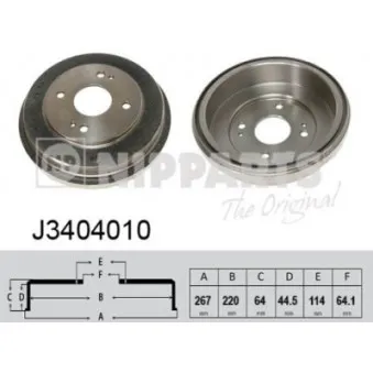 Tambour de frein NIPPARTS J3404010