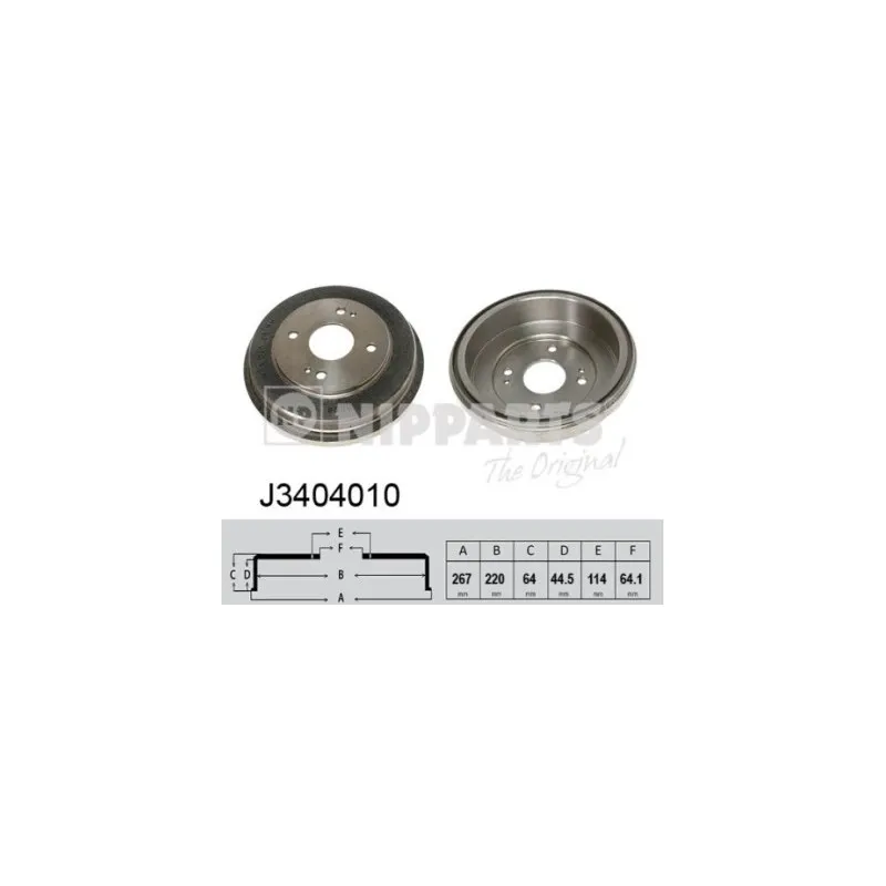 Tambour de frein NIPPARTS J3404010