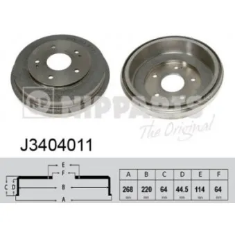 Tambour de frein NIPPARTS J3404011
