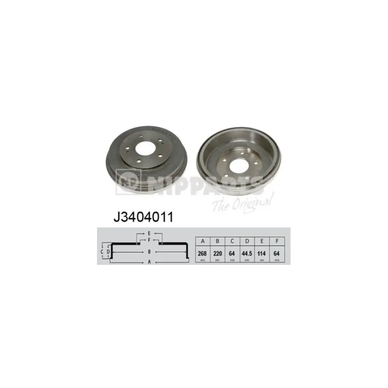 Tambour de frein NIPPARTS J3404011