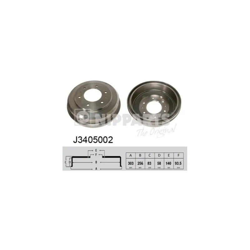 Tambour de frein NIPPARTS J3405002