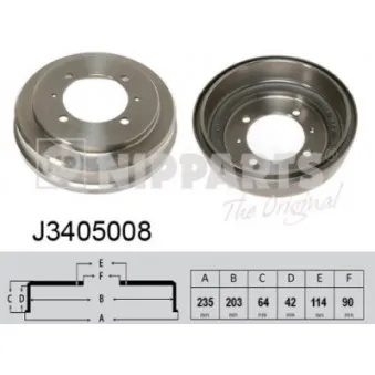 Tambour de frein NIPPARTS J3405008