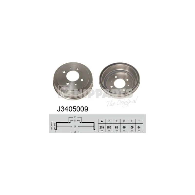 Tambour de frein NIPPARTS J3405009