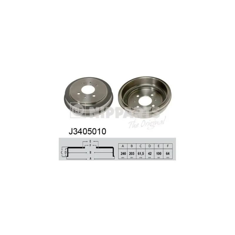 Tambour de frein NIPPARTS J3405010