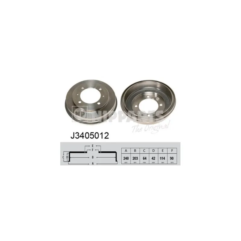 Tambour de frein NIPPARTS J3405012
