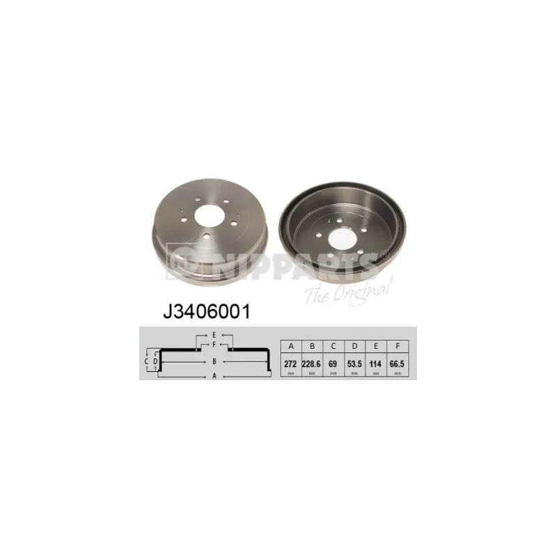 Tambour de frein NIPPARTS J3406001