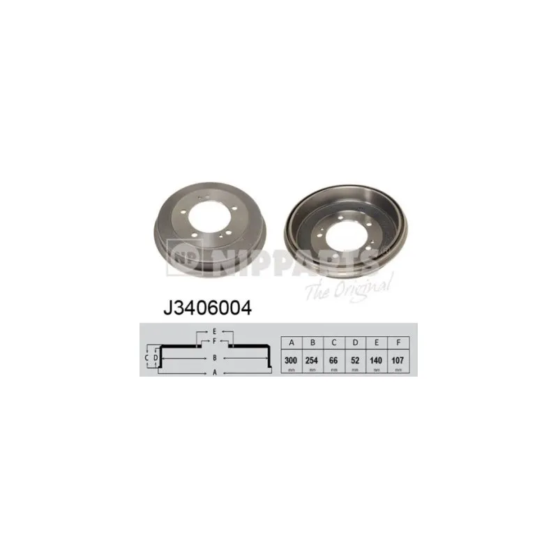 Tambour de frein NIPPARTS J3406004
