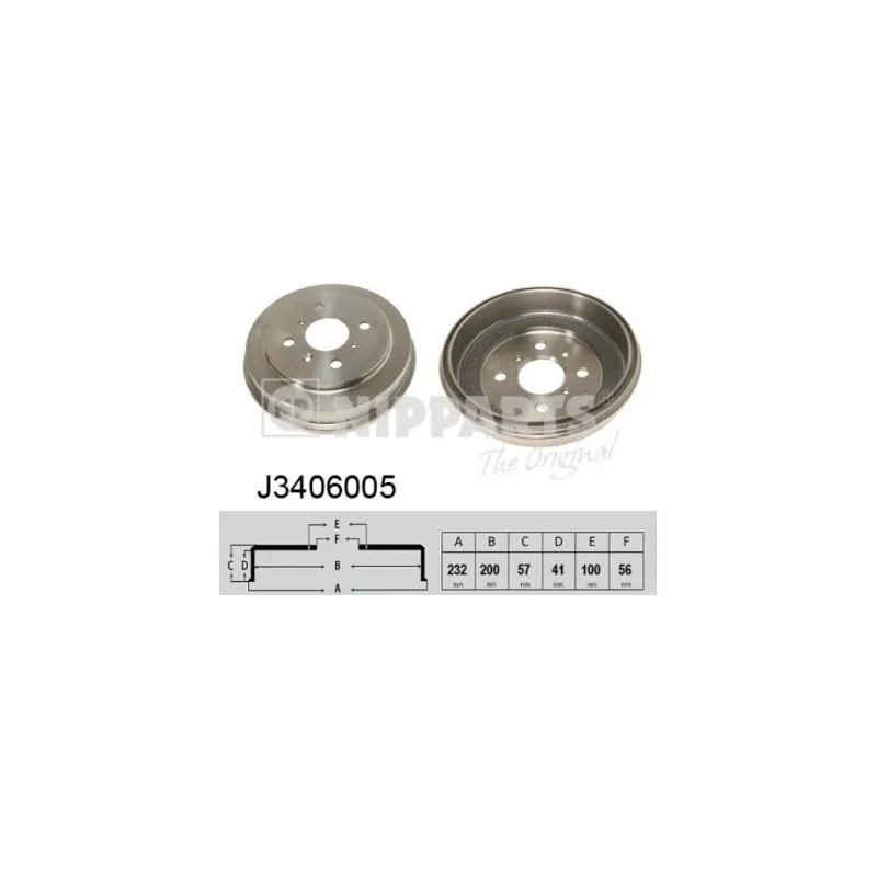 Tambour de frein NIPPARTS J3406005