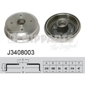 Tambour de frein NIPPARTS J3408003