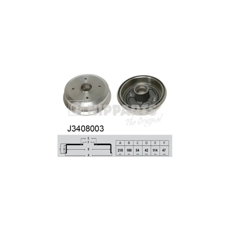 Tambour de frein NIPPARTS J3408003