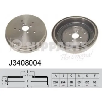 Tambour de frein NIPPARTS J3408004