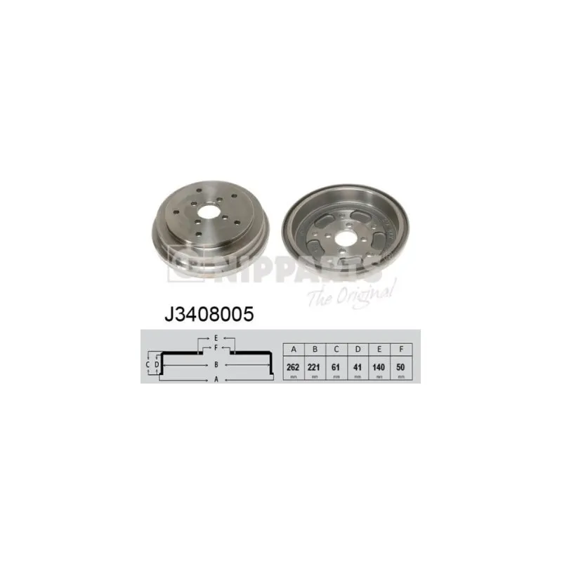 Tambour de frein NIPPARTS J3408005