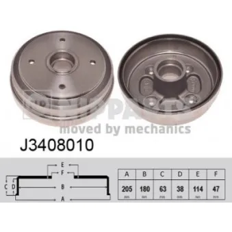 Tambour de frein NIPPARTS