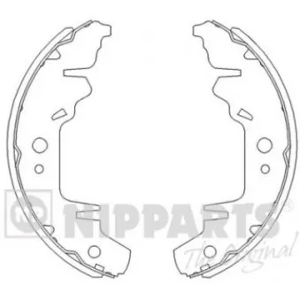 Jeu de mâchoires de frein NIPPARTS J3500310