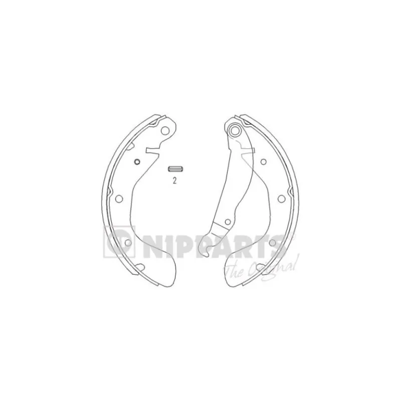 Jeu de mâchoires de frein NIPPARTS J3500900