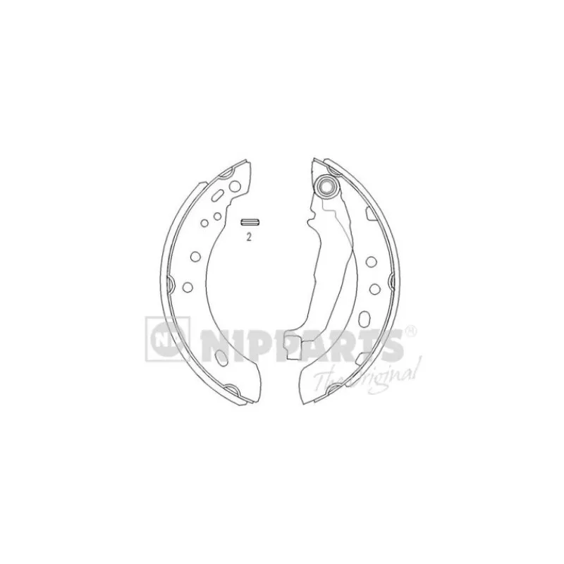 Jeu de mâchoires de frein NIPPARTS J3501043