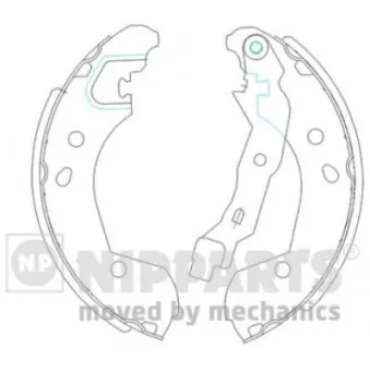 Jeu de mâchoires de frein NIPPARTS J3501055