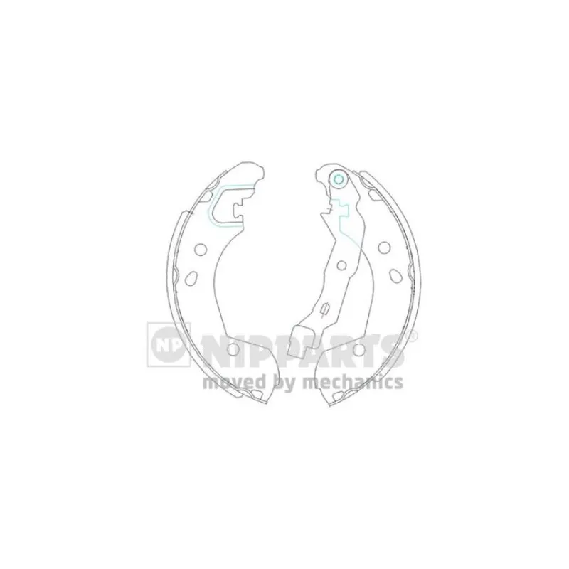 Jeu de mâchoires de frein NIPPARTS J3501055