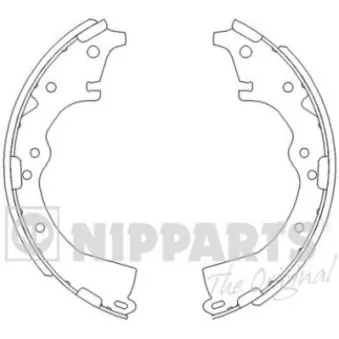 Jeu de mâchoires de frein NIPPARTS J3502022