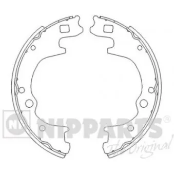 Jeu de mâchoires de frein NIPPARTS J3503034