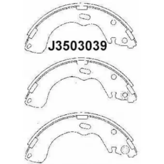 Jeu de mâchoires de frein NIPPARTS J3503039
