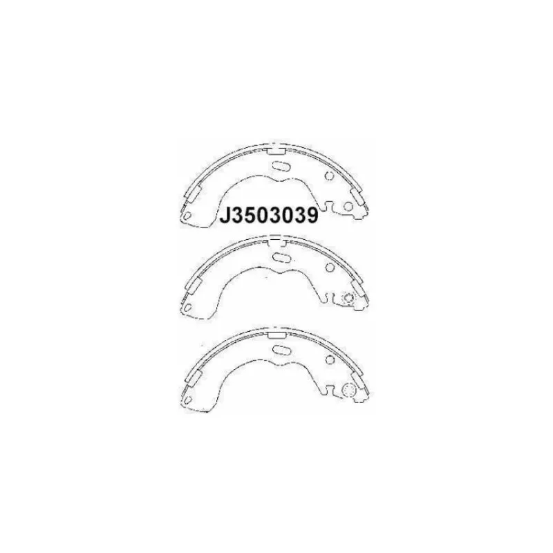 Jeu de mâchoires de frein NIPPARTS J3503039