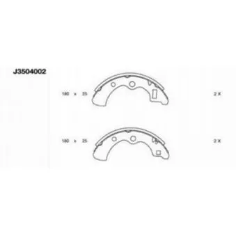 Jeu de mâchoires de frein NIPPARTS J3504002