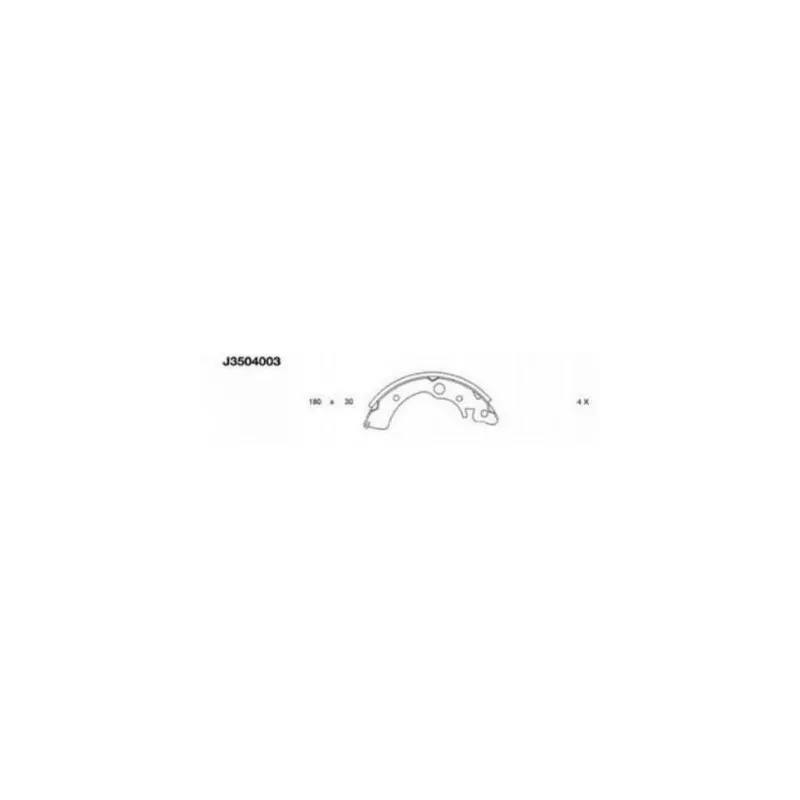 Jeu de mâchoires de frein NIPPARTS J3504003