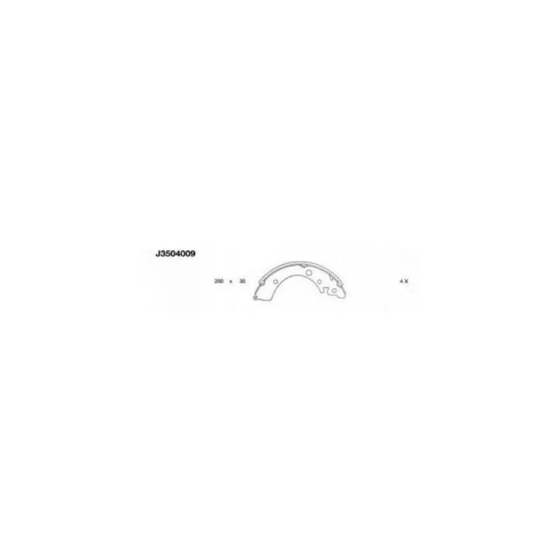 Jeu de mâchoires de frein NIPPARTS J3504009