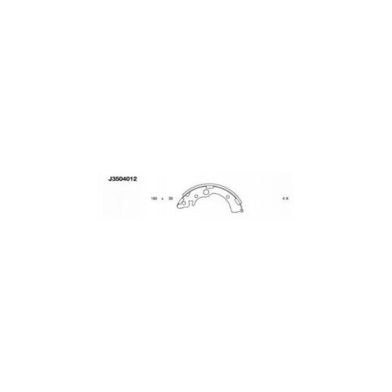 Jeu de mâchoires de frein NIPPARTS J3504012