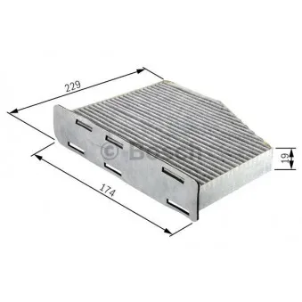Filtre, air de l'habitacle BOSCH 1 987 432 050