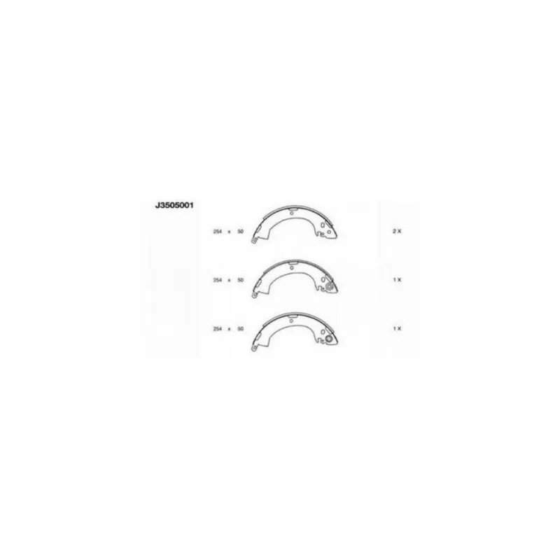 Jeu de mâchoires de frein NIPPARTS J3505001