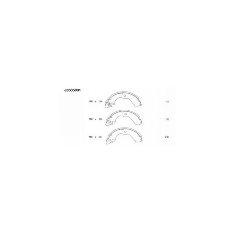 Jeu de mâchoires de frein NIPPARTS J3505031