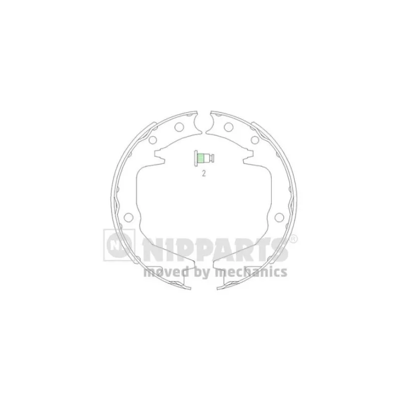 Jeu de mâchoires de frein, frein de stationnement NIPPARTS J3505039