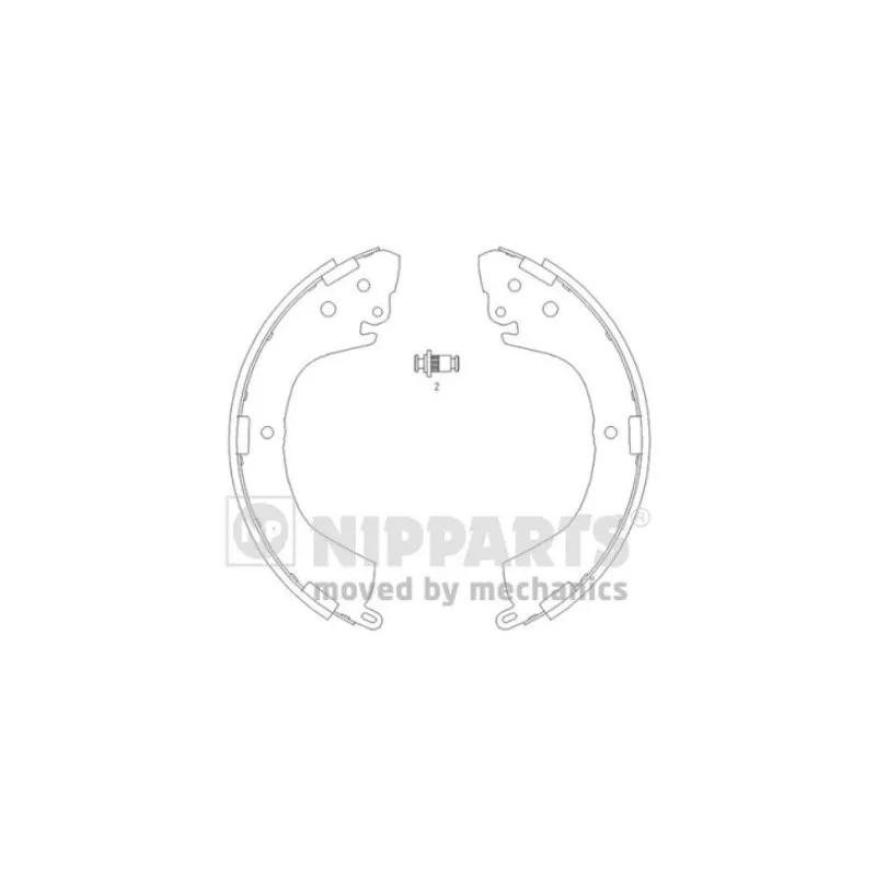 Jeu de mâchoires de frein NIPPARTS J3505040