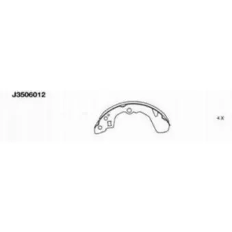 Jeu de mâchoires de frein NIPPARTS J3506012