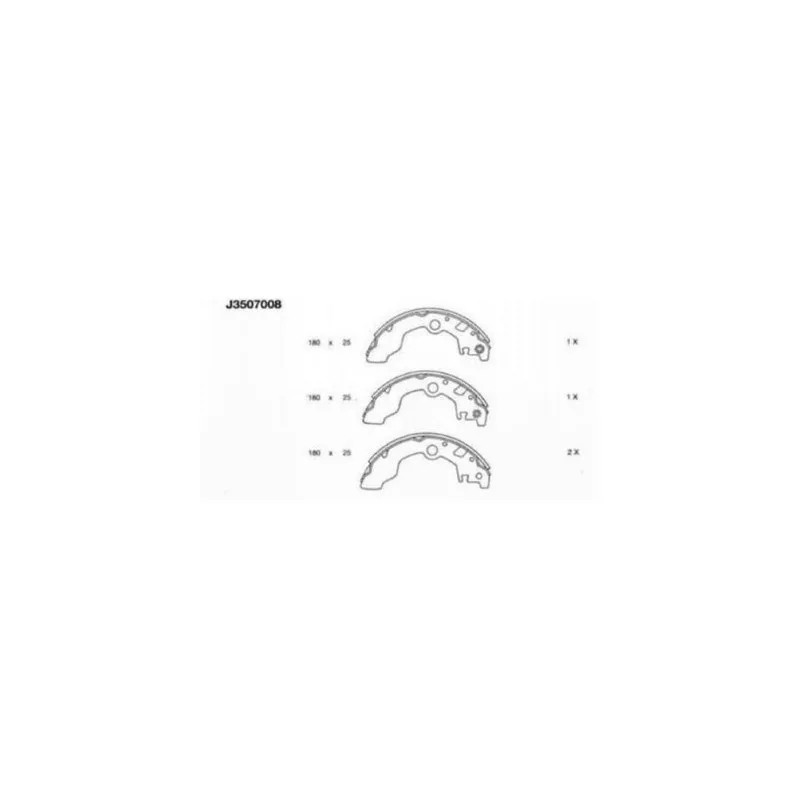 Jeu de mâchoires de frein NIPPARTS J3507008