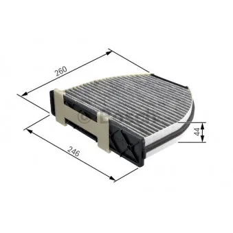 Filtre, air de l'habitacle BOSCH 1 987 432 326