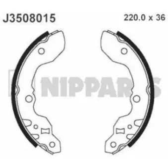 Jeu de mâchoires de frein NIPPARTS J3508015