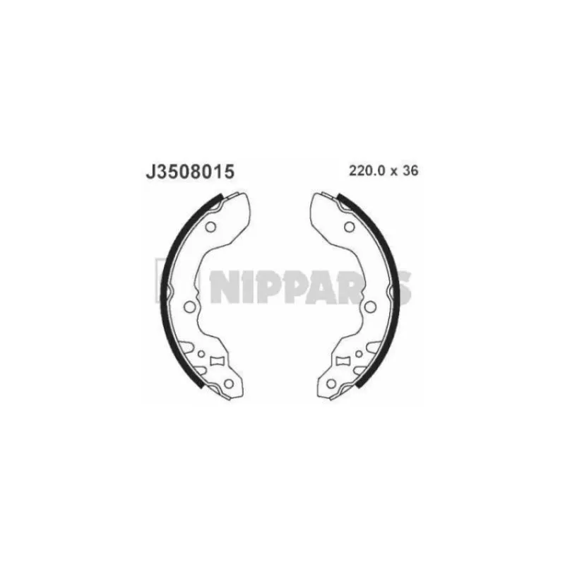Jeu de mâchoires de frein NIPPARTS J3508015
