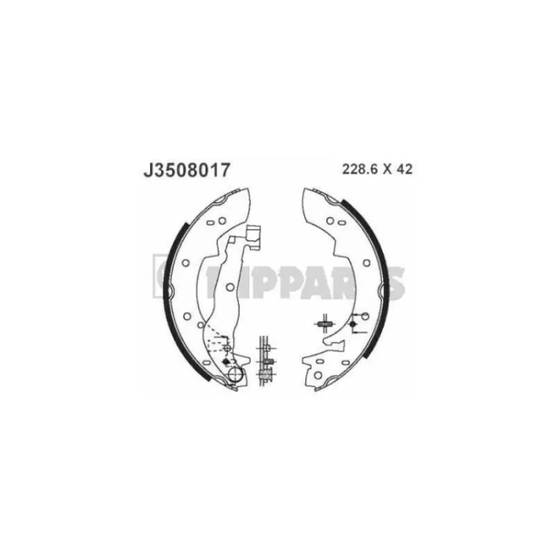 Jeu de mâchoires de frein NIPPARTS J3508017