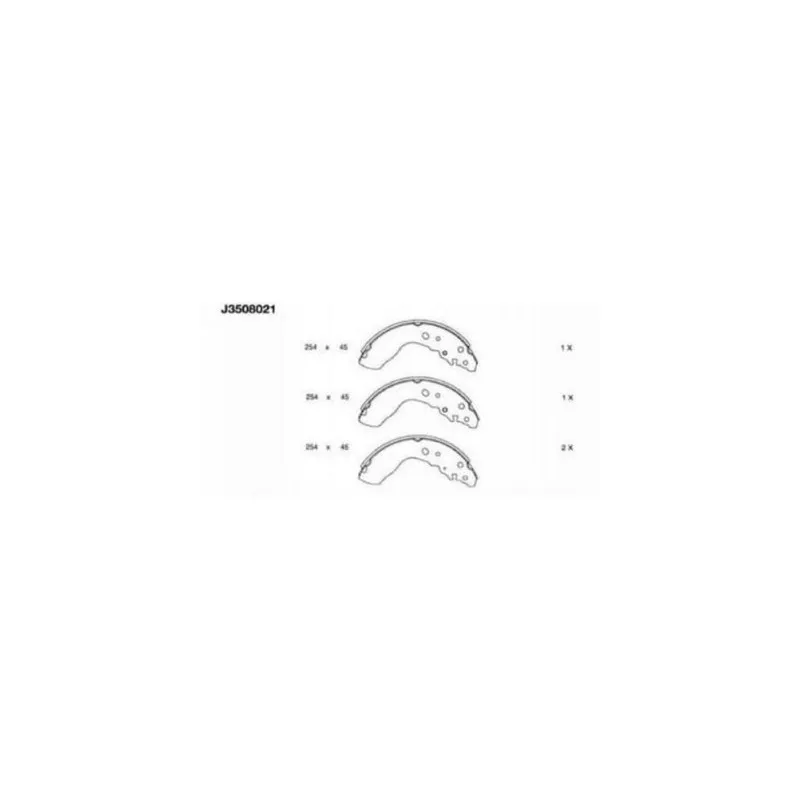 Jeu de mâchoires de frein NIPPARTS J3508021
