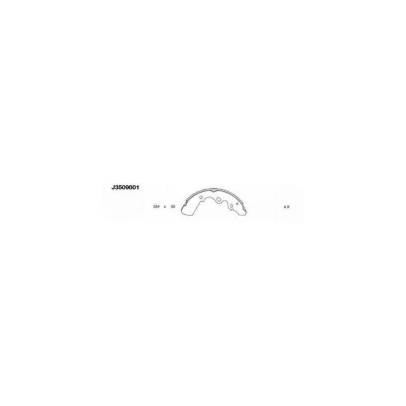 Jeu de mâchoires de frein NIPPARTS J3509001