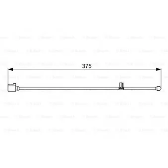 Contact d'avertissement, usure des plaquettes de frein BOSCH 1 987 473 067