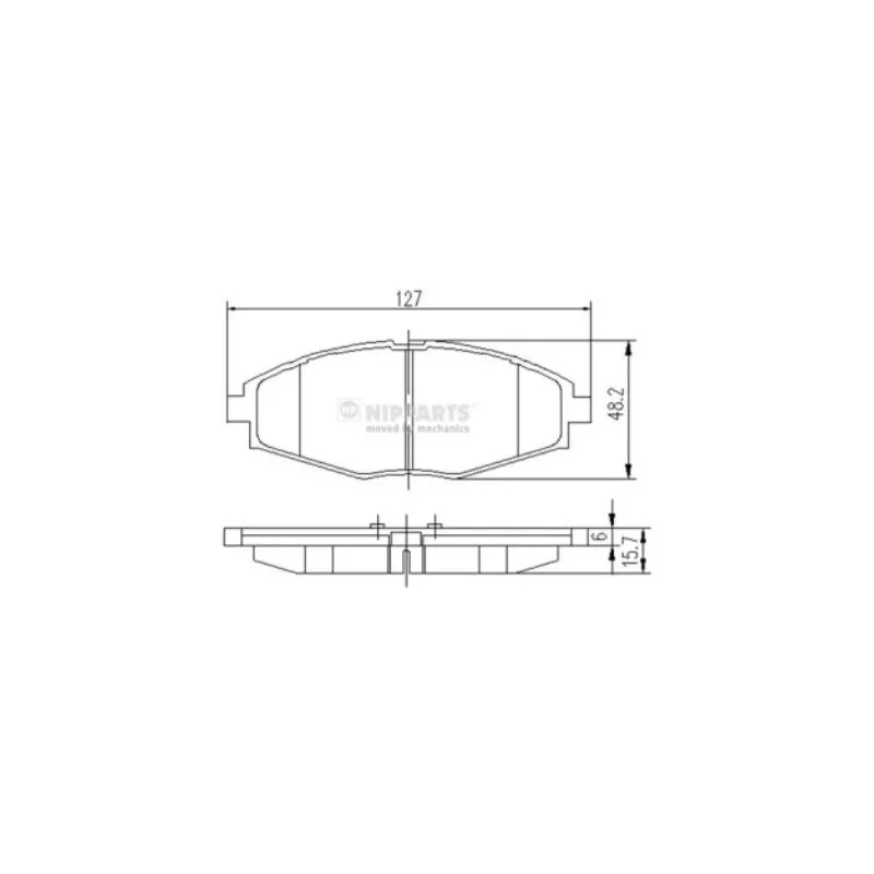 Jeu de 4 plaquettes de frein avant NIPPARTS J3600909