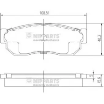 Jeu de 4 plaquettes de frein avant NIPPARTS J3601001
