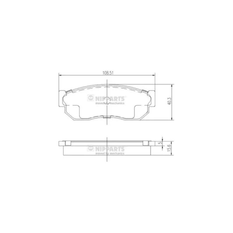 Jeu de 4 plaquettes de frein avant NIPPARTS J3601001