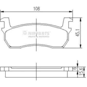 Jeu de 4 plaquettes de frein avant NIPPARTS J3601003