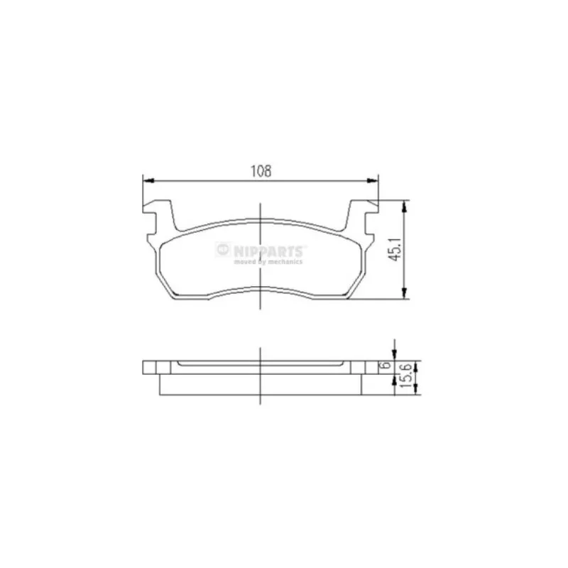 Jeu de 4 plaquettes de frein avant NIPPARTS J3601003