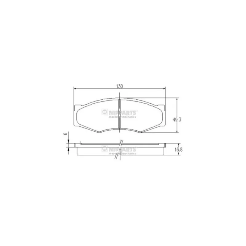 Jeu de 4 plaquettes de frein avant NIPPARTS J3601011
